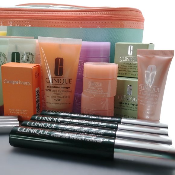 CLINIQUE Makeup and Skincare Bundle 35+ Items Including 2 Makeup Bags - Picture 11 of 15